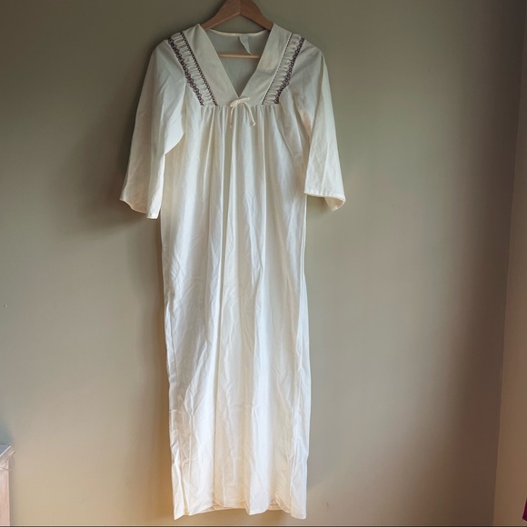 Vintage 1960s 1970s Nani Flower Boho Fleece Kaftan / Dressing Gown / Muumuu - Picture 3 of 15